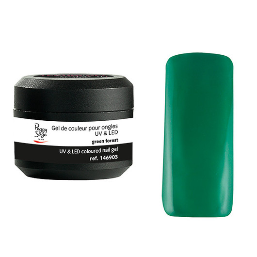 Coloured UV nail gel green forest 5g