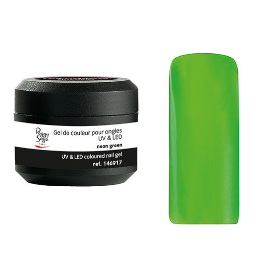 Coloured UV nail gel neon green 5g