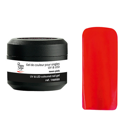 Coloured UV nail gel neon pink 5g