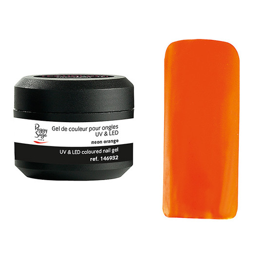 Coloured UV nail gel neon orange 5g