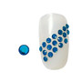 20 nail rhinestones capri blue SS5