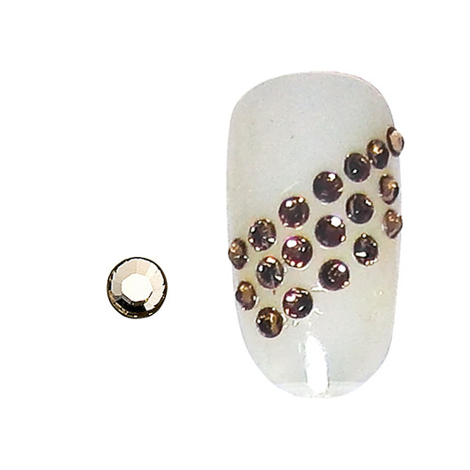 20 nail rhinestones greige SS5