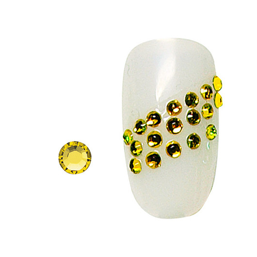 20 nail rhinestones citron SS5