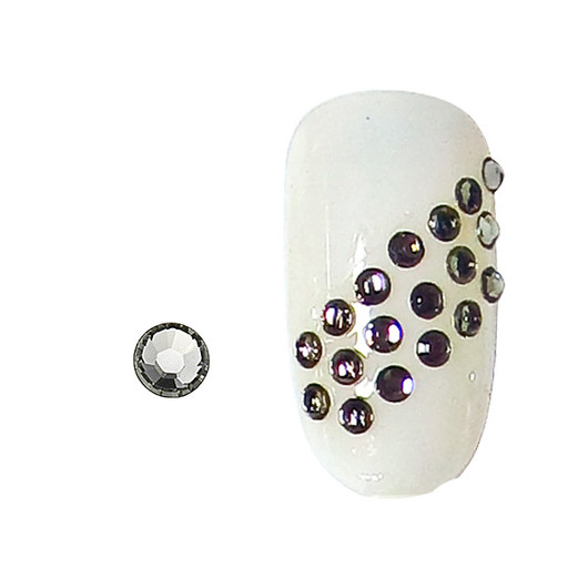 100 rhinestones for nails black diamond SS3