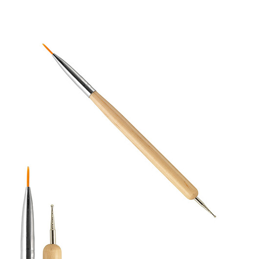 2-in-1 nail art brush / marbling tool