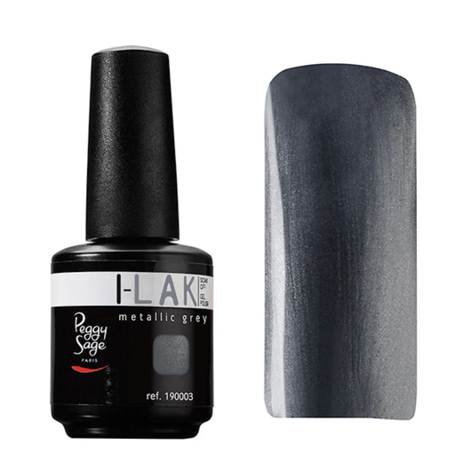 I-LAK Soak Off Geelilakka – Metallic Grey, 15ml