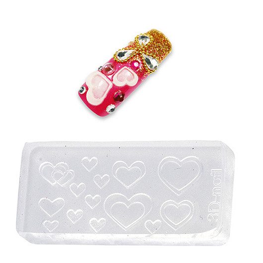 Nail art flexible mould for 3D decorations