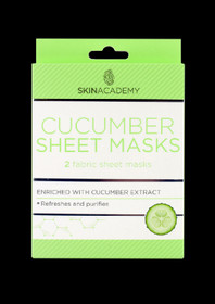 Skin Academy Cucumber Sheet Mask 2kpl - Rauhoittava Kangasnaamio
