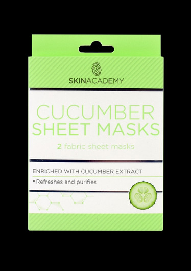 Skin Academy Cucumber Sheet Mask 2kpl - Rauhoittava Kangasnaamio