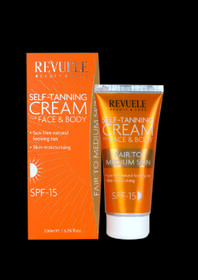 Revuele Itseruskettava voide vartalolle & kasvoille vaalea/keskitumma 200ml