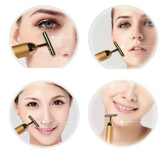 24k Beauty Bar Kasvojen Hierontalaite – Kiinteyttävä & Kultainen