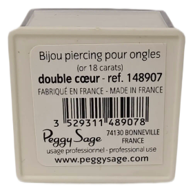 Peggy Sage Kynsilävistyskoru – Kaksoissydän (18K Kultaa)