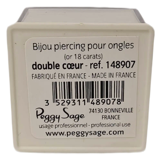 Peggy Sage Kynsilävistyskoru – Kaksoissydän (18K Kultaa)