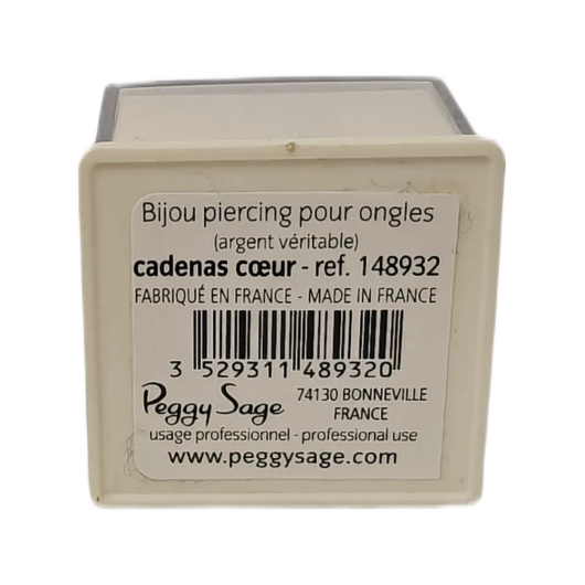 Peggy Sage Kynsilävistyskoru – Sydänlukko (Aito Hopea)