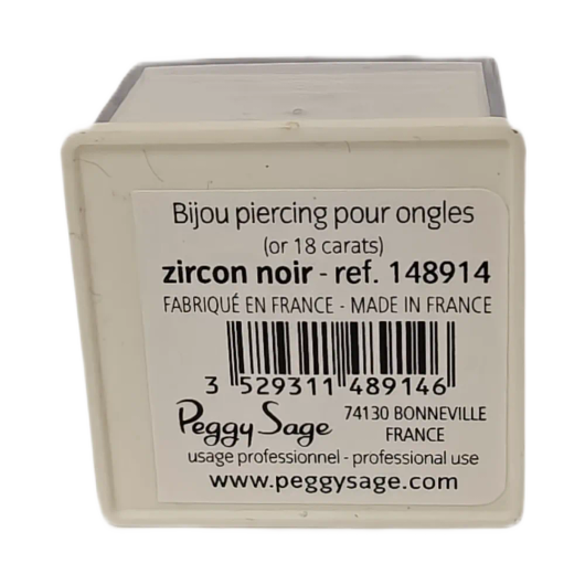 Peggy Sage Kynsilävistyskoru – Musta Zirkoni (18K Kultaa)