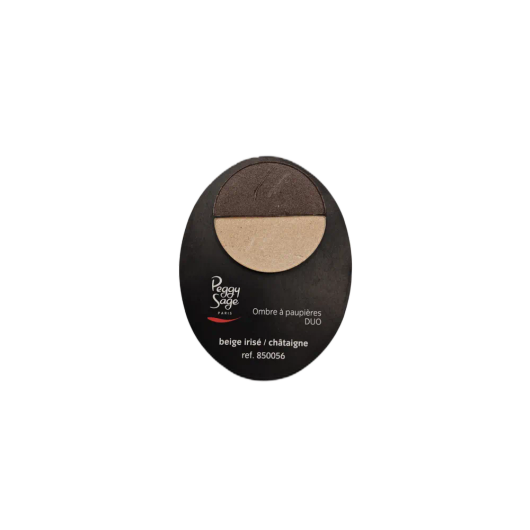 Peggy Sage Eye Shadow DUO beige irisé / châtaigne – Lämmin ja hehkuva
