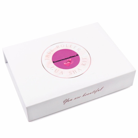 Jade roller & Gua Sha-setti (ruusukvartsi)