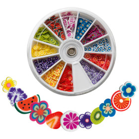 Kynsikoristekarusselli 600kpl | Hedelmät & Kukat (Fruits & Flowers)