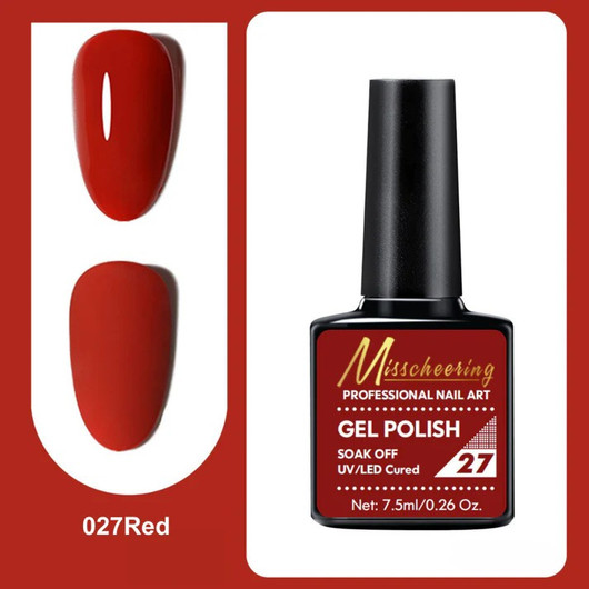Misscheering Professional Nail Art Gel Polish 27 Red