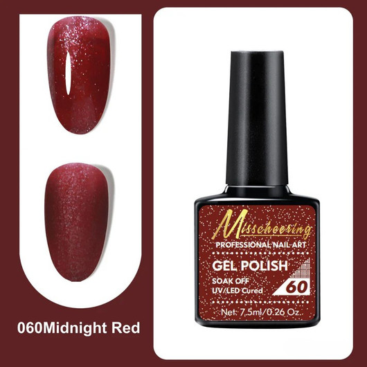 Misscheering Professional Nail Art Gel Polish 60 Midnight Red
