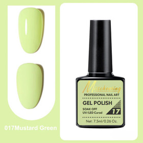 Misscheering Professional Nail Art Gel Polish 17 Mustard Green