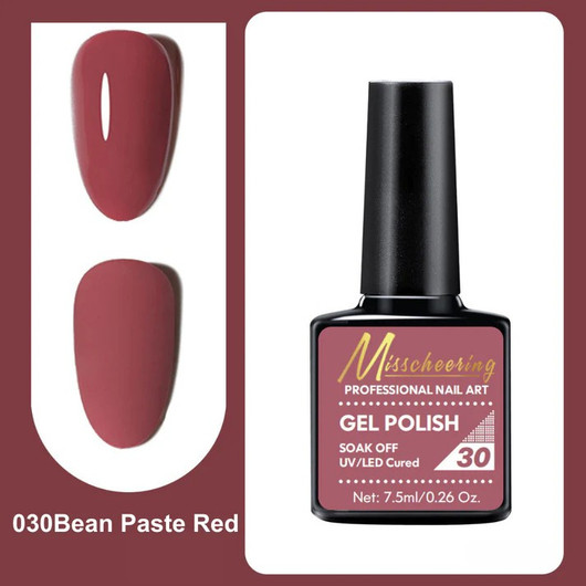 Misscheering Professional Nail Art Gel Polish 30 Bean Paste Red