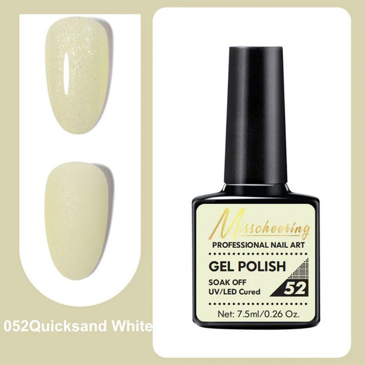 Misscheering Professional Nail Art Gel Polish 52 Quicksand White