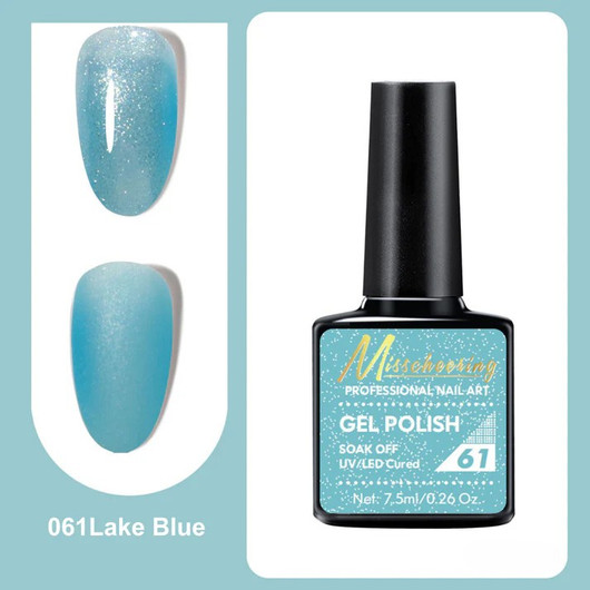 Misscheering Professional Nail Art Gel Polish 61 Lake Blue