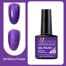 Misscheering Professional Nail Art Gel Polish 51 Starry Purple