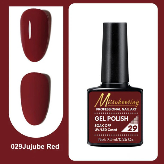 Misscheering Professional Nail Art Gel Polish 29 Jujube Red