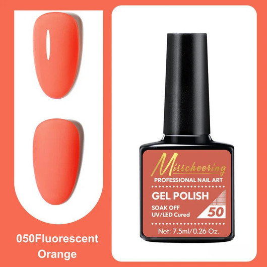 Misscheering Professional Nail Art Gel Polish 50 Fluorescent Orange