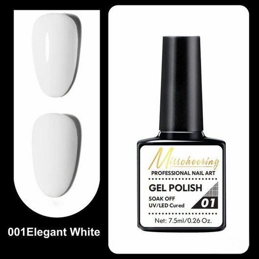 Misscheering Professional Nail Art Gel Polish 01 Elegant White