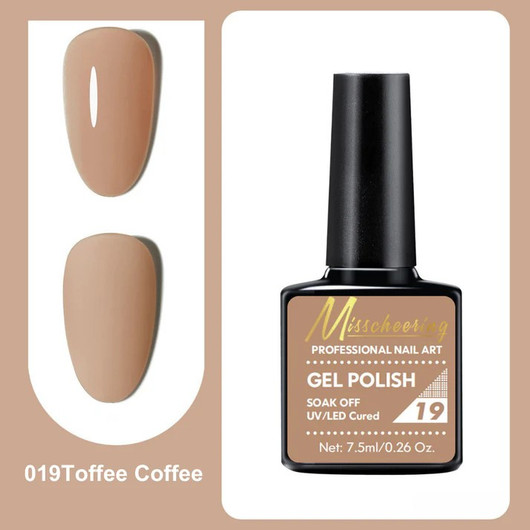 Misscheering Professional Nail Art Gel Polish 19 Toffee Coffee