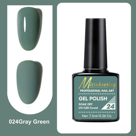 Misscheering Professional Nail Art Gel Polish 24 Gray Green