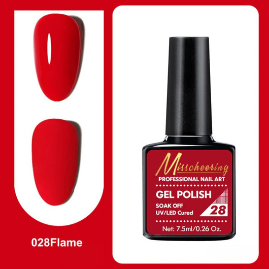 Misscheering Professional Nail Art Gel Polish 28 Flame