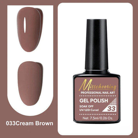 Misscheering Professional Nail Art Gel Polish 33 Cream Brown