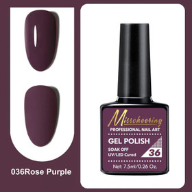 Misscheering Professional Nail Art Gel Polish 36 Rose Purple
