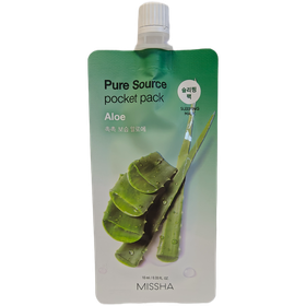 MISSHA Pure Source Aloe Pocket Pack - Kosteuttava Yönaamio 10ml