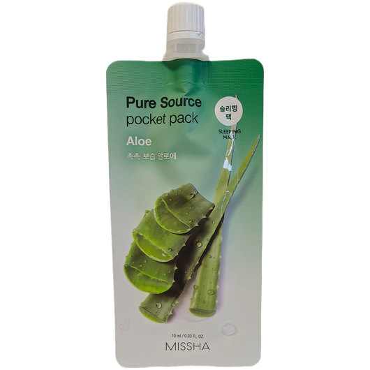 MISSHA Pure Source Aloe Pocket Pack - Kosteuttava Yönaamio 10ml