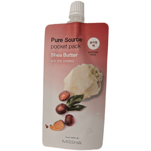 MISSHA Pure Source Pocket Pack Shea Butter - Syväkosteuttava Yönaamio 10ml