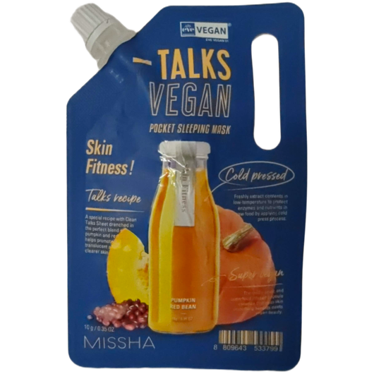 MISSHA Talks Vegan Sleeping Mask - Skin Fitness (Kurpitsa) 10g