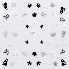 Mustavalkoiset Kynsikoristetarrat – Tyylikäs Kynsitaide