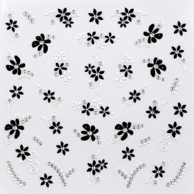 Mustavalkoiset Kynsikoristetarrat