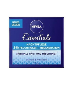 Nivea Essentials yövoide – 24h Kosteus + Uudistuminen
