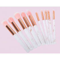 Elegantti Pinkki Marmori Meikkisivellinsetti 10 kpl – Vegaaninen & Tyylikäs