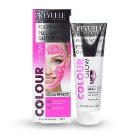 Revuele Pinkki Glitter Peel-Off Naamio AHA + Q10 80ml