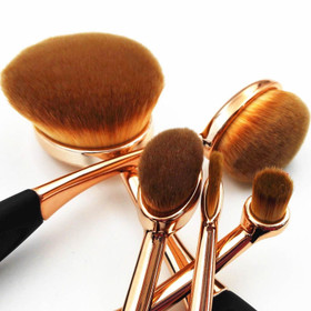 Ruusukultainen Oval Meikkisivellinsetti 10 kpl – Flawless Finish