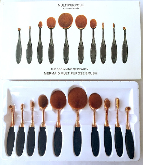 Ruusukultainen Oval meikkisivellinsetti