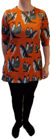 AAVA tunika LAPPARI L ja XL pitkähihainen hihainen murrettu oranssi