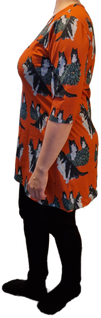 AAVA-tunika LAPPARI L ja XL pitkähihainen hihainen murrettu oranssi
